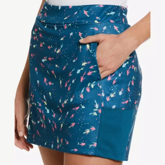 EP Pro Blue Multi Color Koi Fish Print Golf/Pickleball Skirt/Skort Sz L - Picture 2 of 12